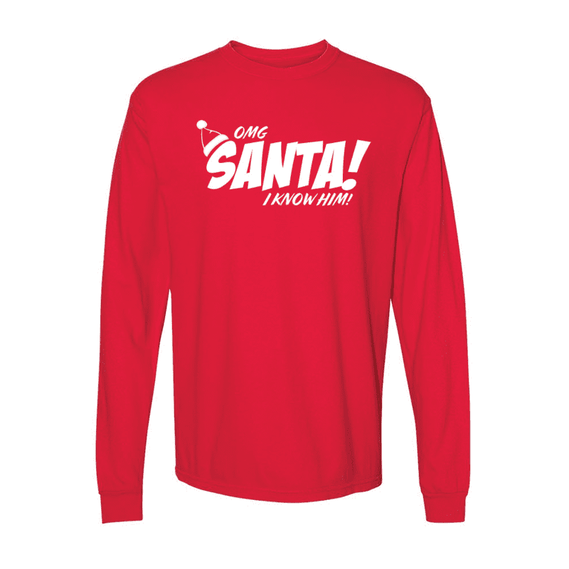 Elf T LS Omg Santa Front